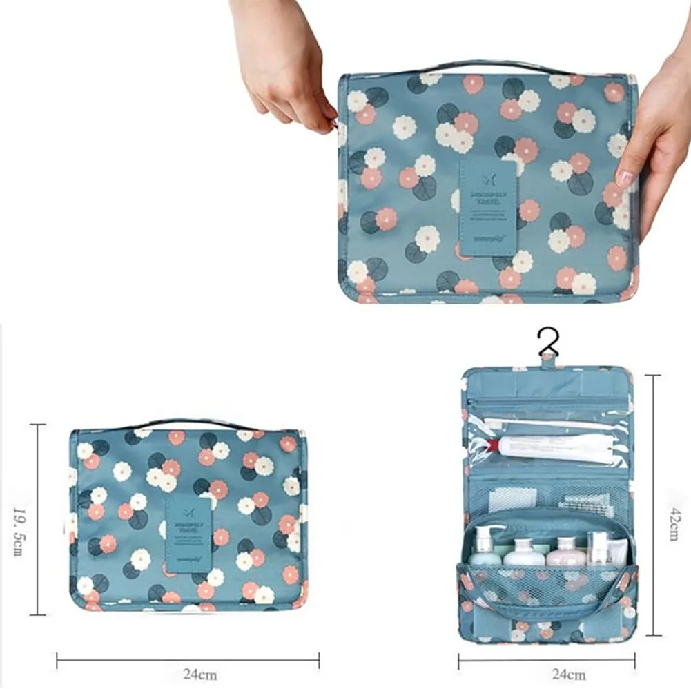 Hanging Travel Toiletry Wash Bag,Waterproof Bags,Makeup Toilet Bag Foldable Travel Toiletries Cosmetic Waterproof Organizer for Women Girl Gift