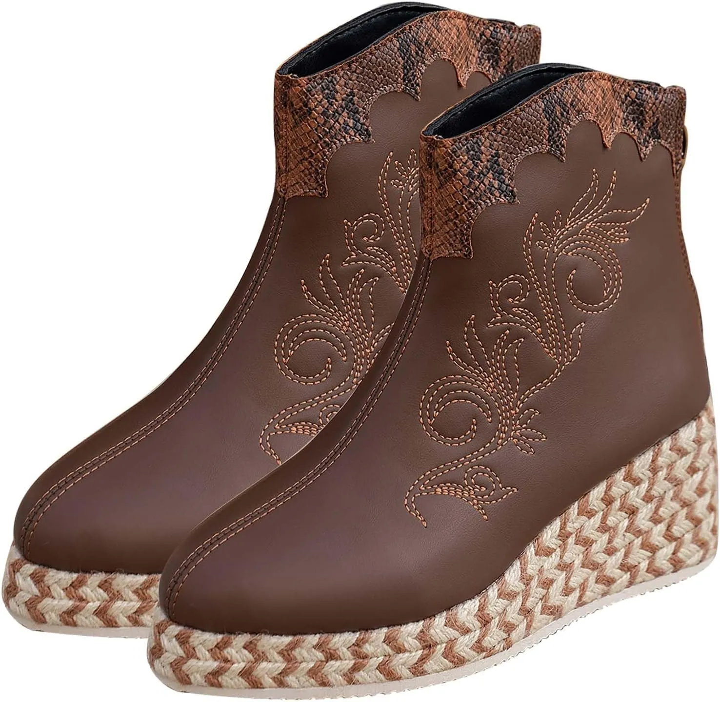 High Heel Ankle Boots for Women Black Boots Women Womens Lace Up Boots Women's Winter Boot Womens Leather Ankle Boots Low Heel Ankle Booties Wedge Heel