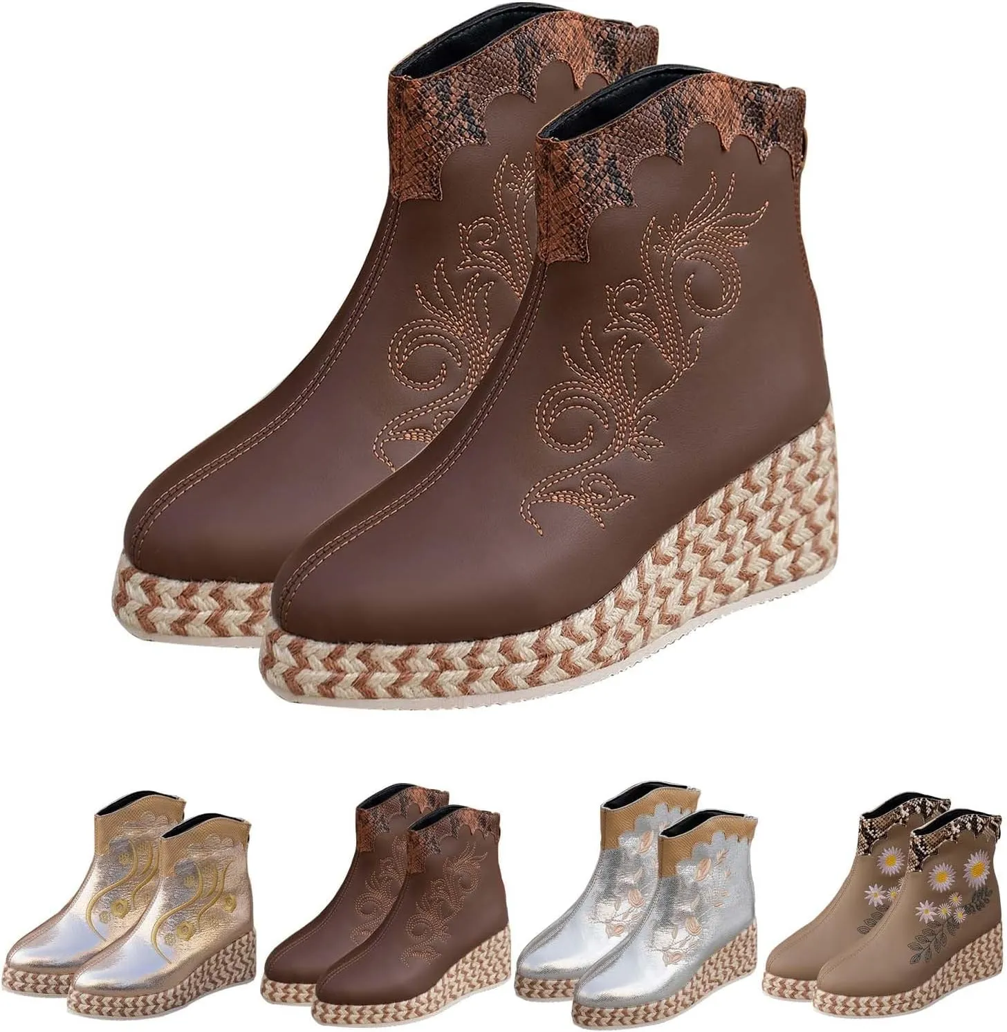High Heel Ankle Boots for Women Black Boots Women Womens Lace Up Boots Women's Winter Boot Womens Leather Ankle Boots Low Heel Ankle Booties Wedge Heel