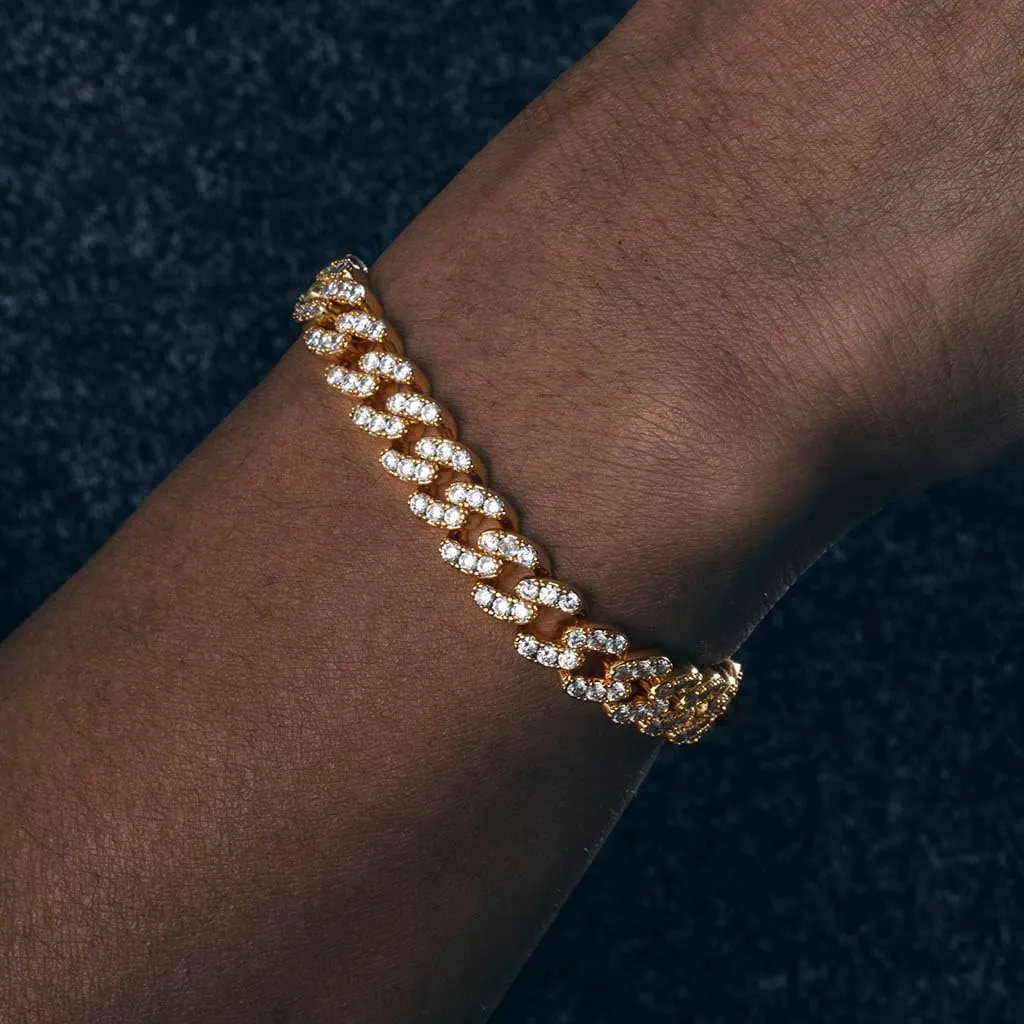 HIPBLING Iced Out Bracelet for Men Cuban Link Watch Bracelets Diamond Miami Cuban Bracelets 13mm 8mm Bracelet Hip Hop Rapper Jewelry Gift for Men