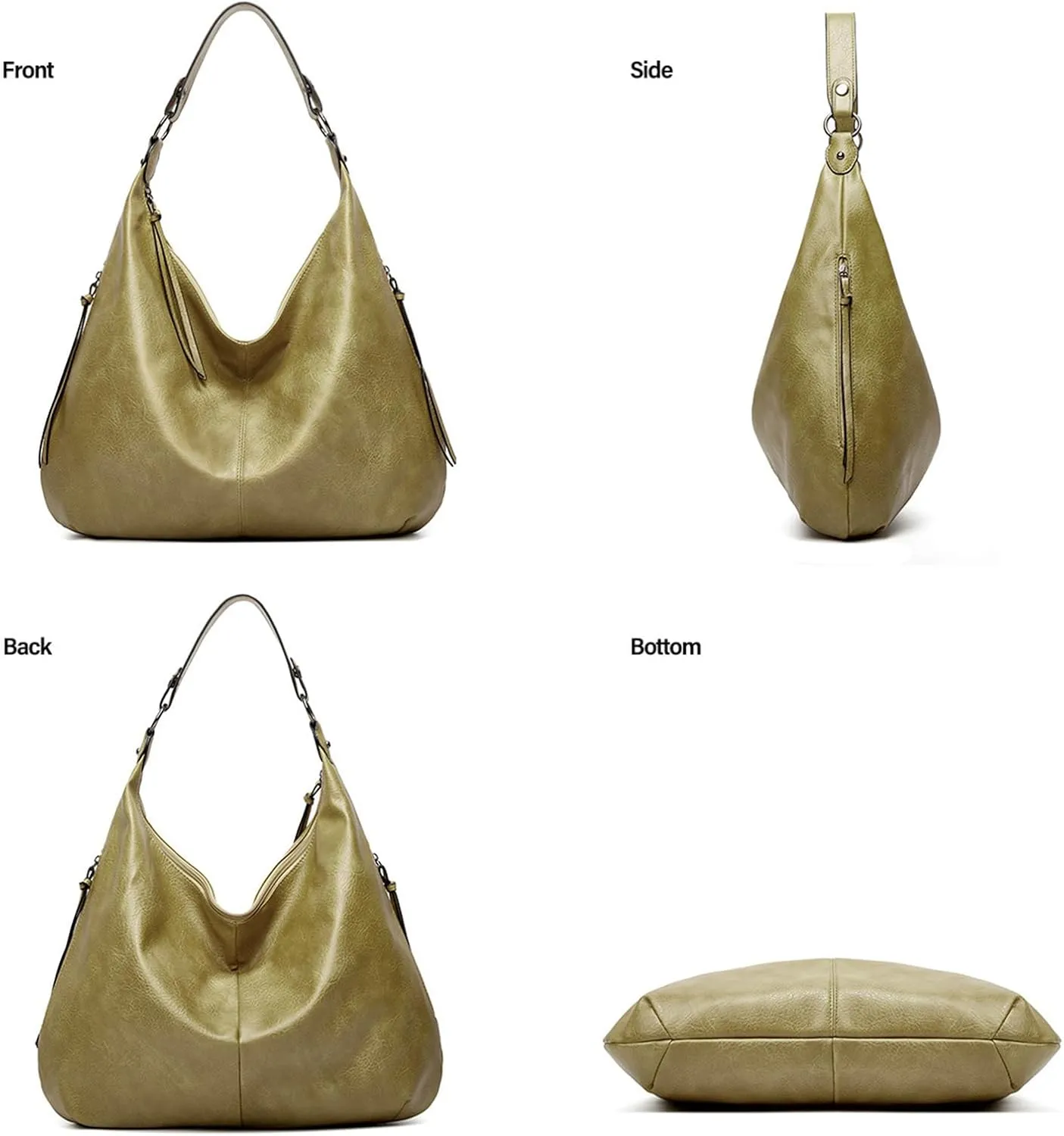 Hobo Bags for Women Slouchy Shoulder Bags Purses Top Handle Handbags Ladies Boho Totes Bags Purses Soft PU Leather