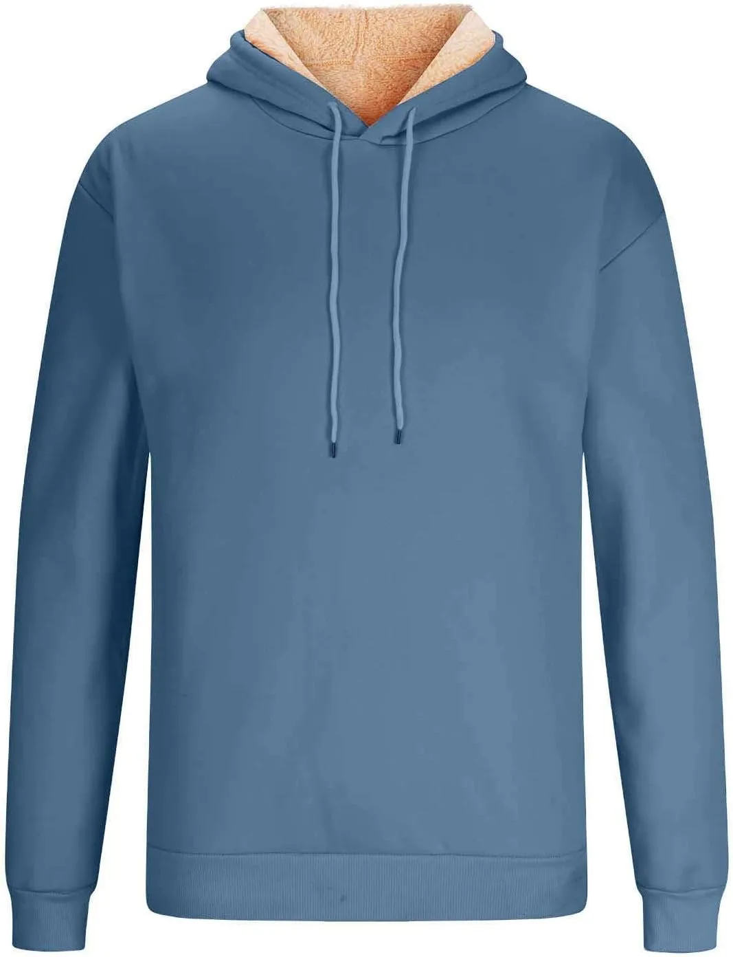 Hoodies for Men Heavyweight Fleece Sherpa Lined Hoodie Winter Warm Pullover Thick Thermal Windproof Sweatshirt