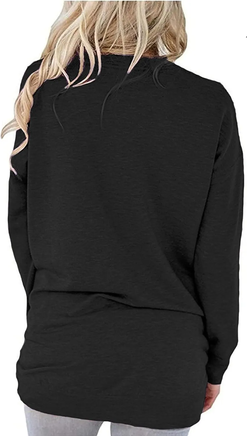 Hount Womens Casual Loose Fit Shirts Long Sleeve Comfy T-Shirts Pullover Sweatshirts With Pockets