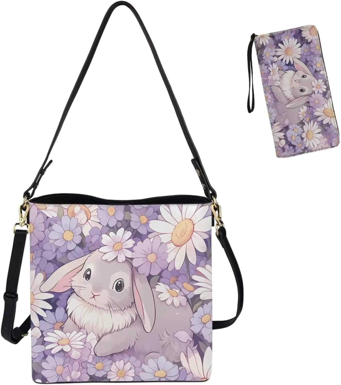 HUGS IDEA Crossbofy Purse for Women Hobo Bag with Wallet Set Leather Shoulder Bag Tote Handbag Set