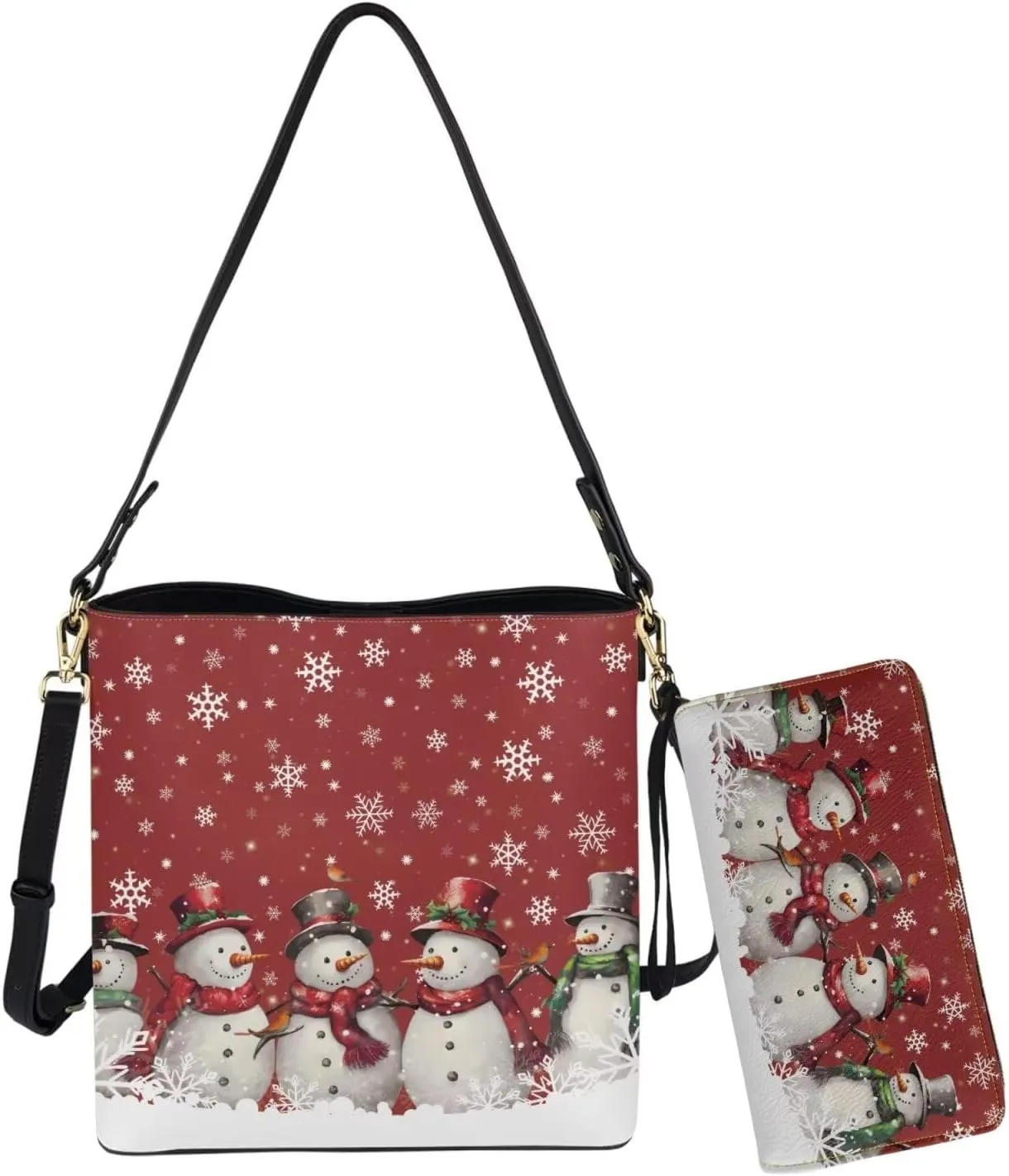 HUGS IDEA Crossbofy Purse for Women Hobo Bag with Wallet Set Leather Shoulder Bag Tote Handbag Set