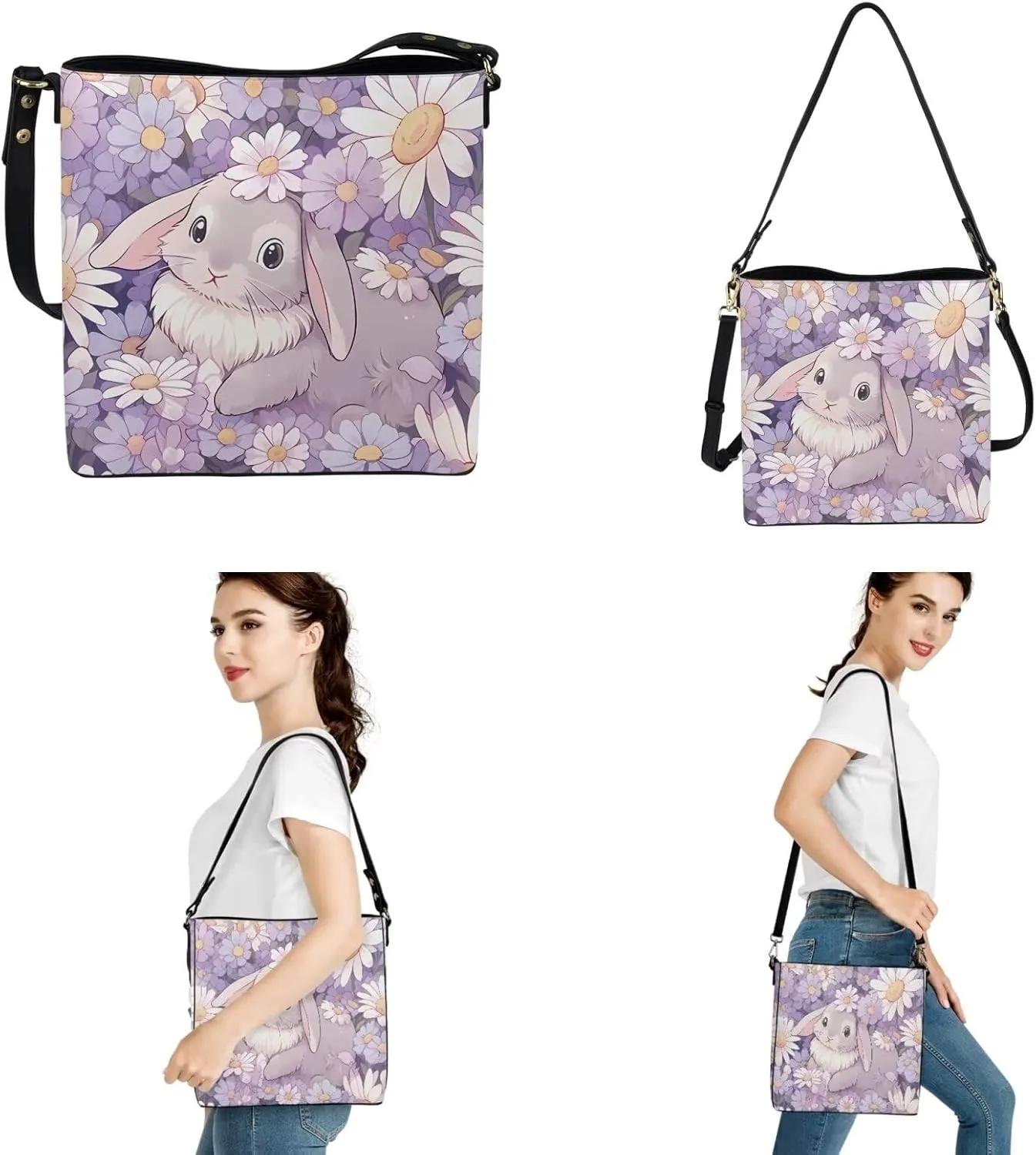HUGS IDEA Crossbofy Purse for Women Hobo Bag with Wallet Set Leather Shoulder Bag Tote Handbag Set