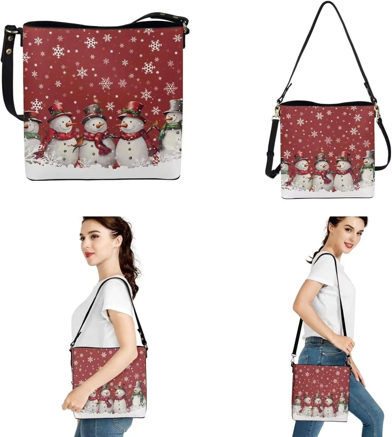 HUGS IDEA Crossbofy Purse for Women Hobo Bag with Wallet Set Leather Shoulder Bag Tote Handbag Set
