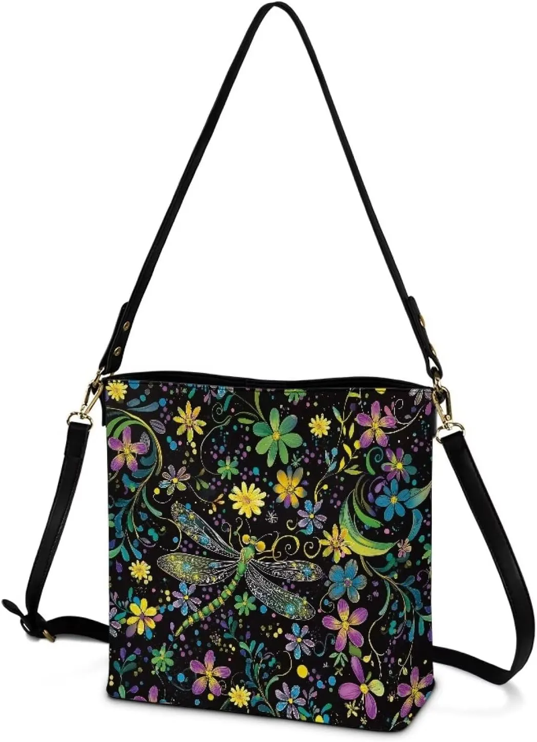 HUGS IDEA Handbags for Women's Leather Hobo Bags Shoulder Bucket Crossbody Purse