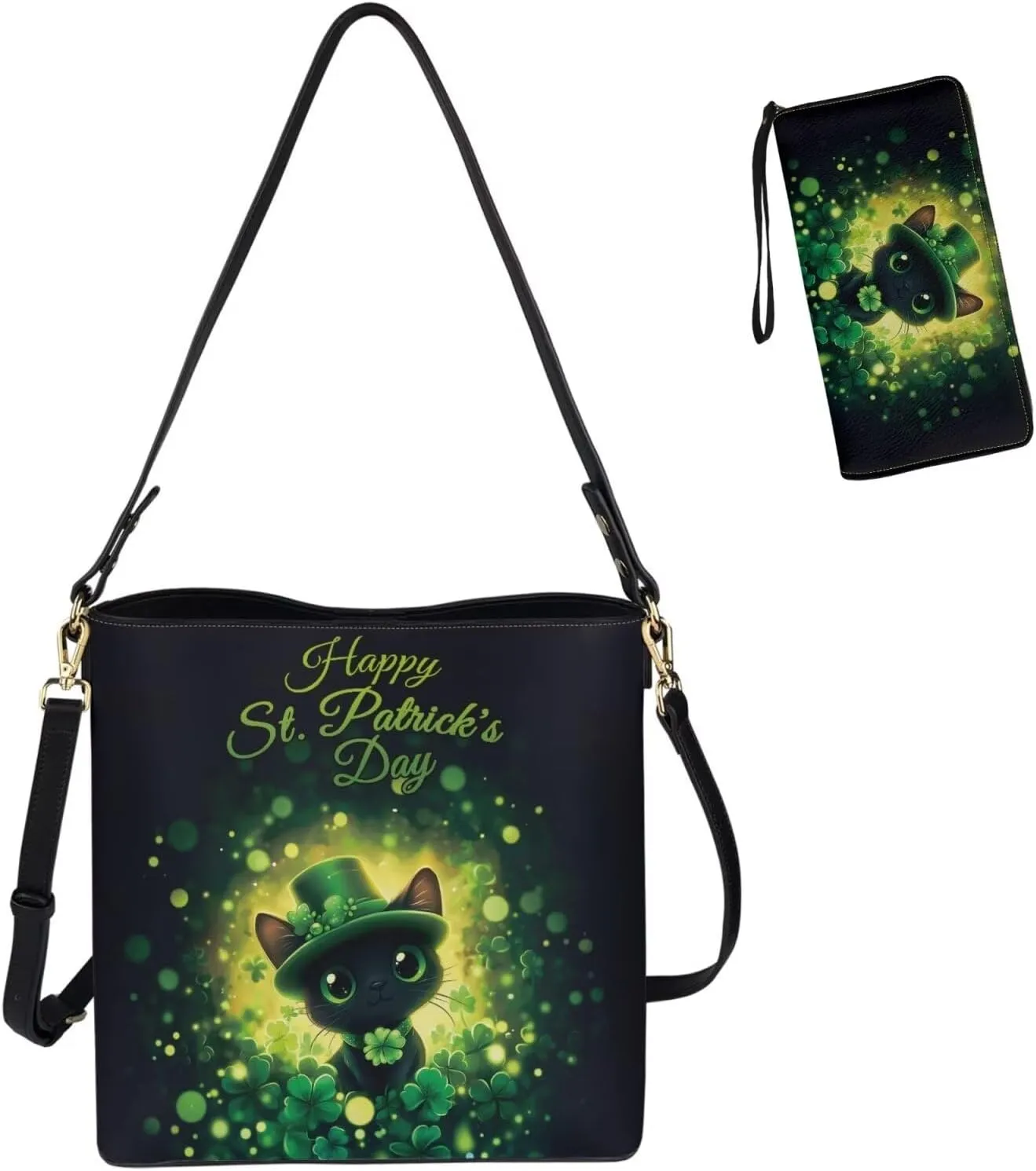 HUGS IDEA Hobo Bag for Women Bucket Bag Leather Tote Bag Shoulder Purse Handbag with Zipper