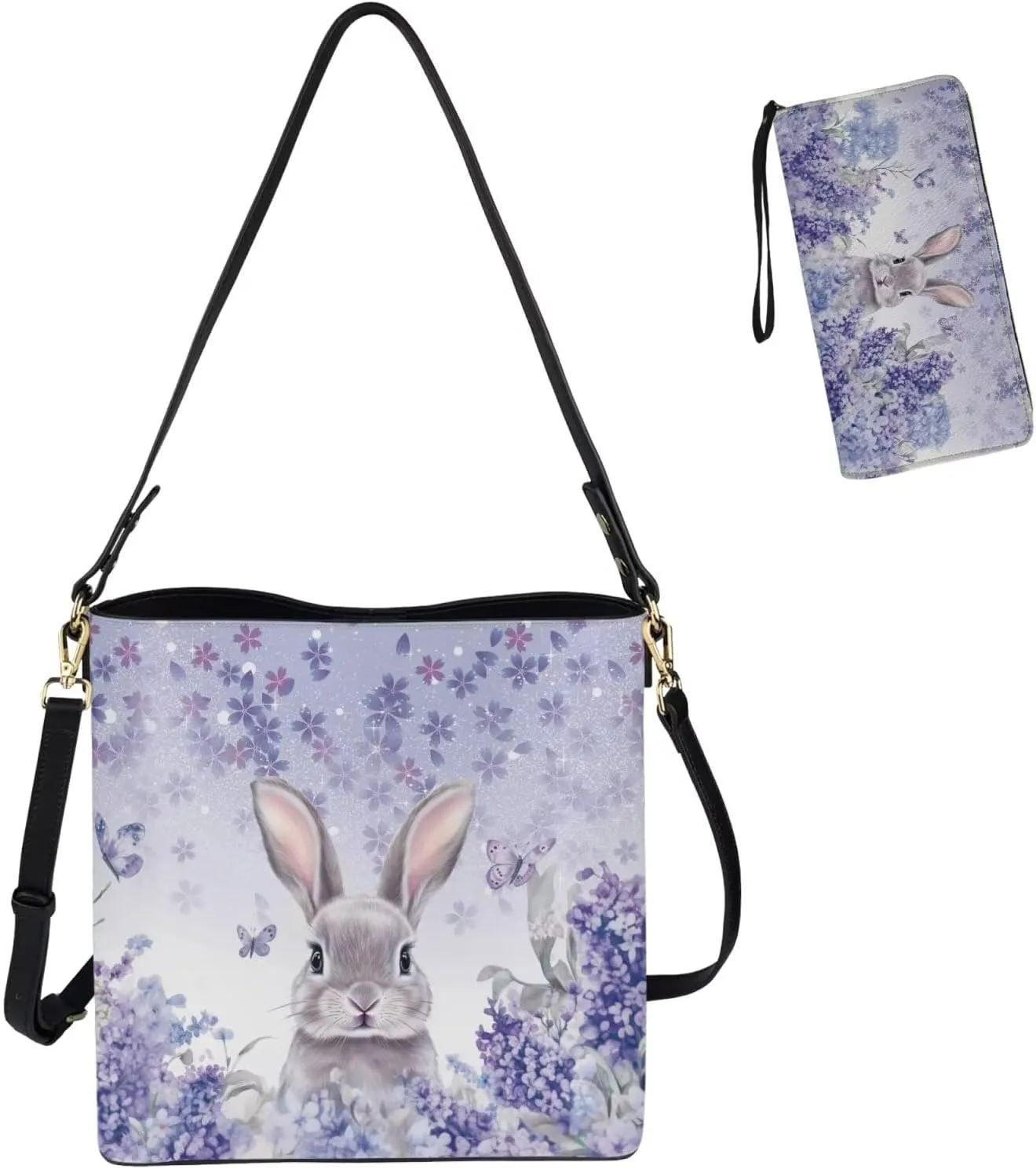 HUGS IDEA Hobo Bag for Women Bucket Bag Leather Tote Bag Shoulder Purse Handbag with Zipper