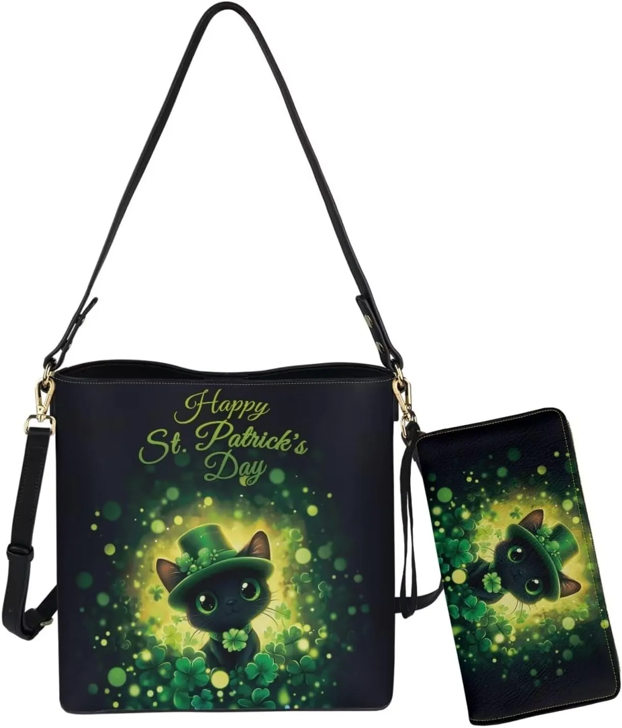 HUGS IDEA Hobo Bag for Women Bucket Bag Leather Tote Bag Shoulder Purse Handbag with Zipper