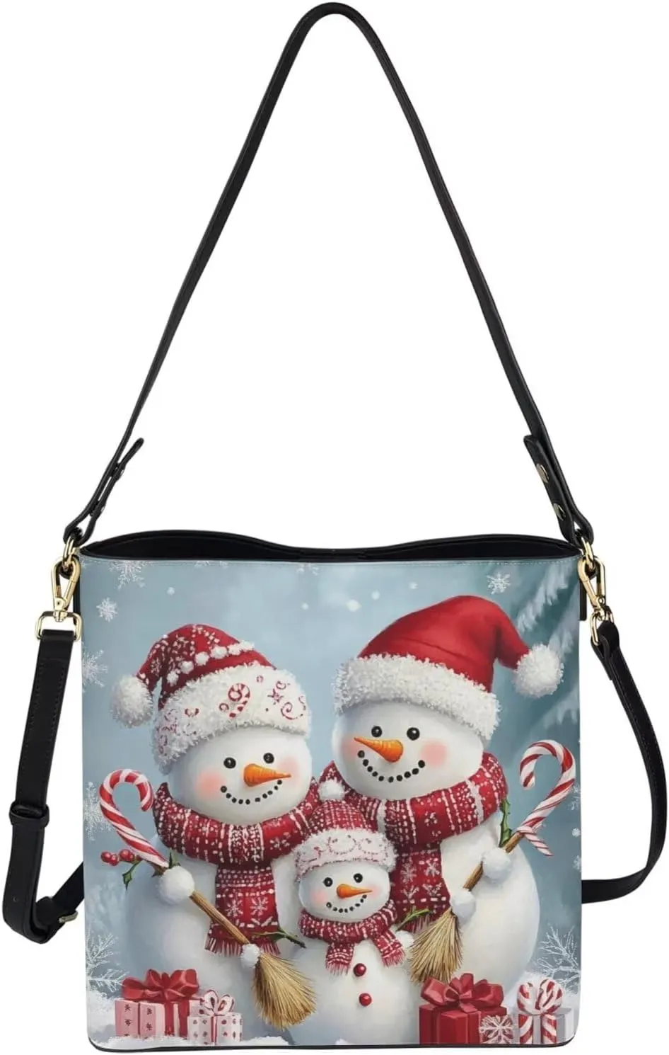 HUGS IDEA Women Bucket Bags Leather Purse Handbag Shoulder Bag for Ladies Purse Crossbody Wallet Bag