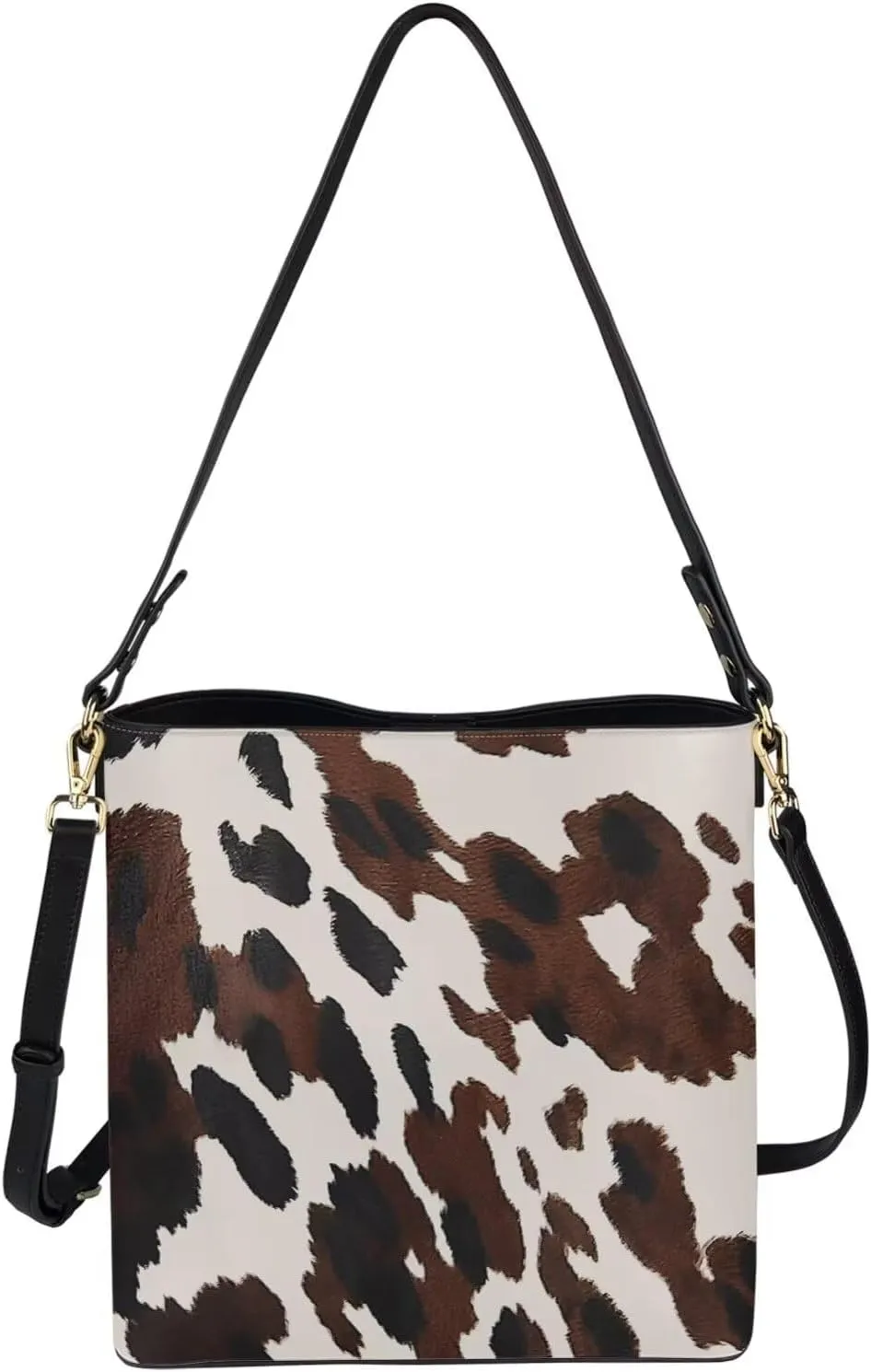 HUGS IDEA Women Crossbody Bag with Adjustable Straps Top Handle Handbag Bucket Purse Lightweight Portable