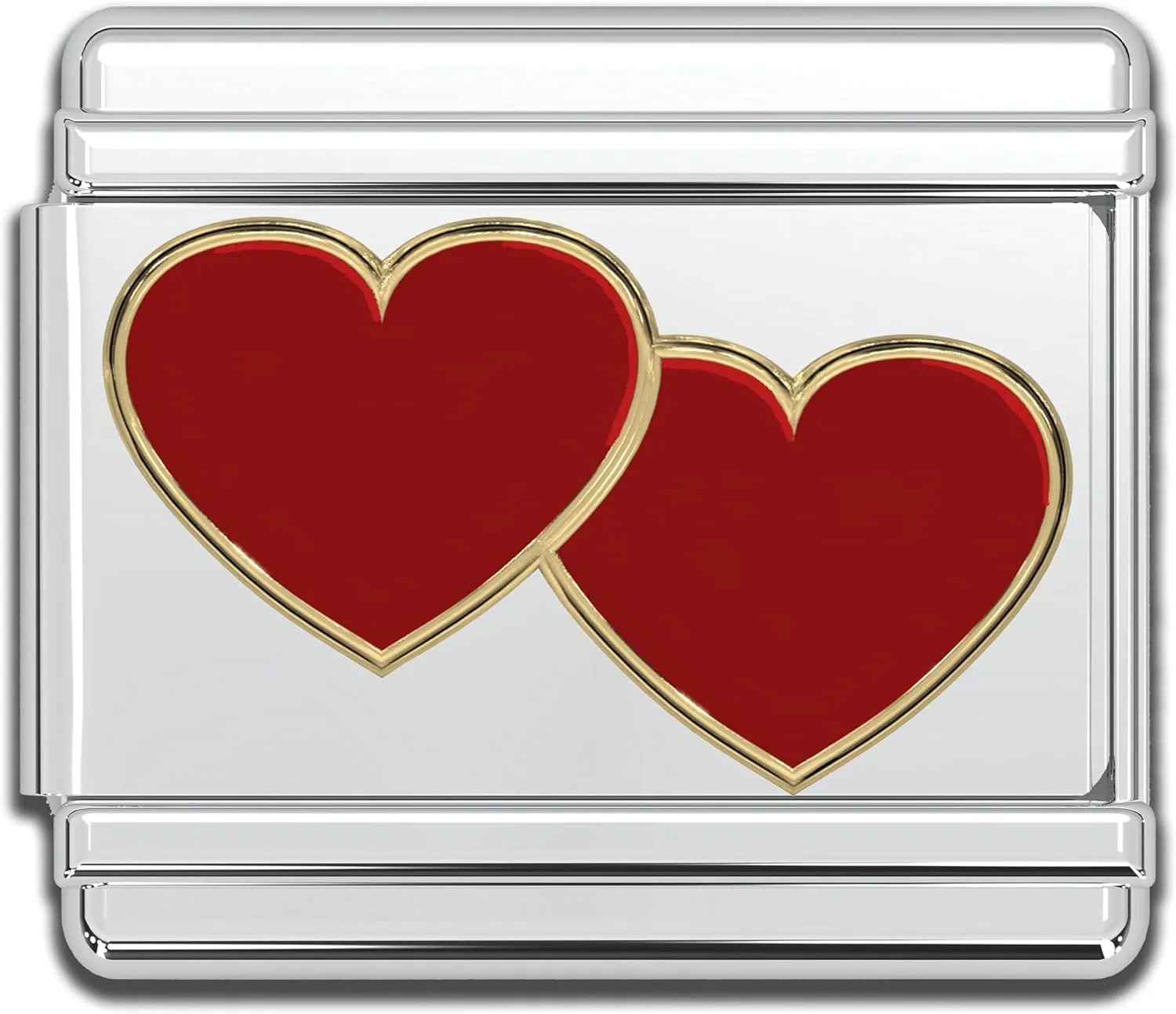 Italian Charm Bracelet Charms, Heart Links for Bracelets, 9mm Stainless Steel Nomination Link Jewelry for Women