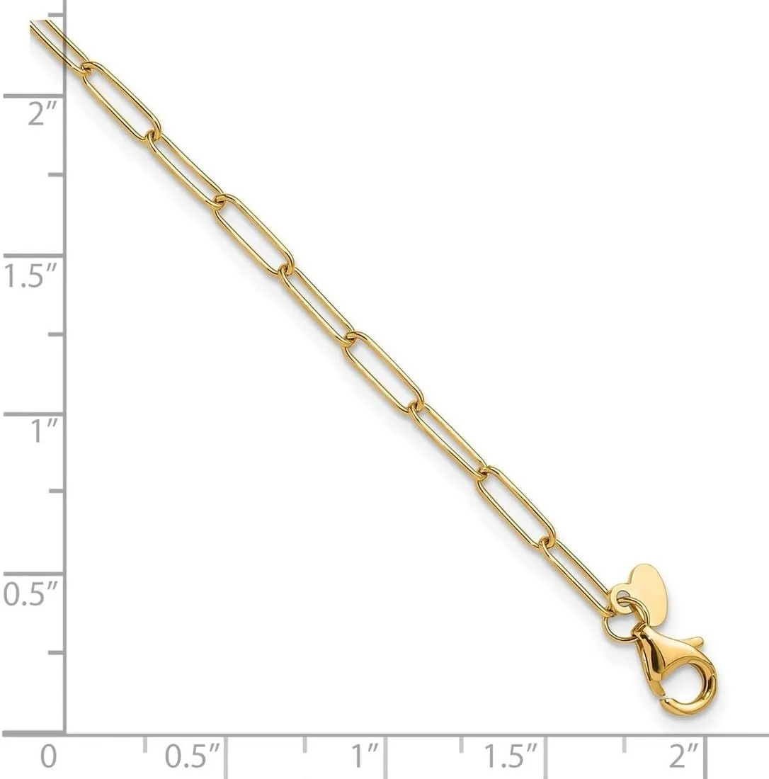 JewelryWeb 10k Solid Yellow Gold Polished Fancy Link Bracelet-Link-Bracelet for Women