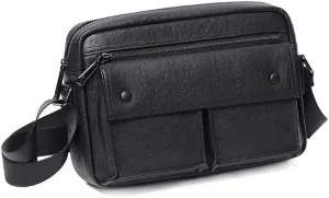 JSEIAJB Trendy men's crossbody bag genuine leather men's bag casual top layer cowhide