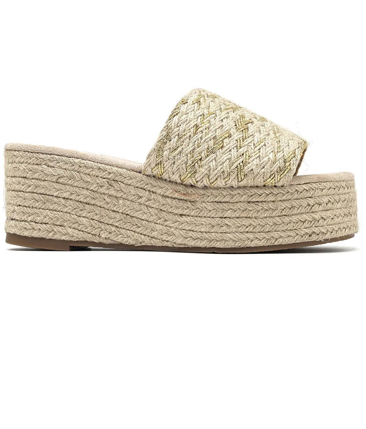 Jute Wedge Slides