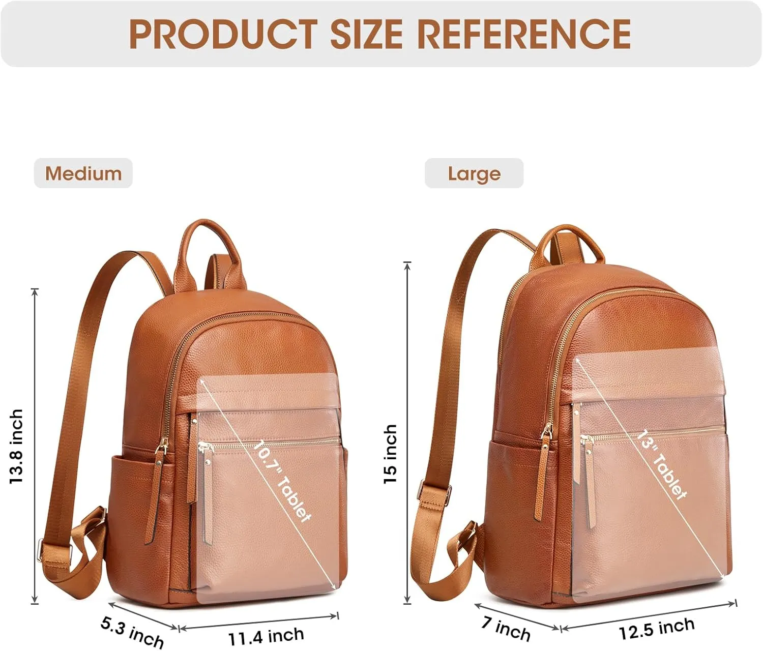 Kattee Genuine Leather Backpack Purse for Women Multi-functional Elegant Daypack Soft Leather Shoulder Bag Shopping Trip, Large, Black