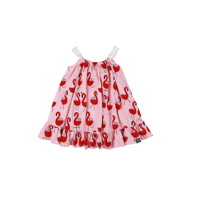 Kukukid Bow Dress Pink Flamigs