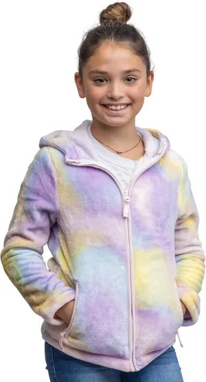 Lands' End Girls Softest Fleece Full Zip Hoodie Sweatshirt (XS-L)