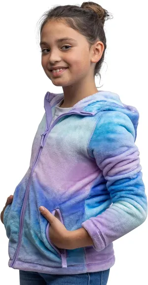 Lands' End Girls Softest Fleece Full Zip Hoodie Sweatshirt (XS-L)