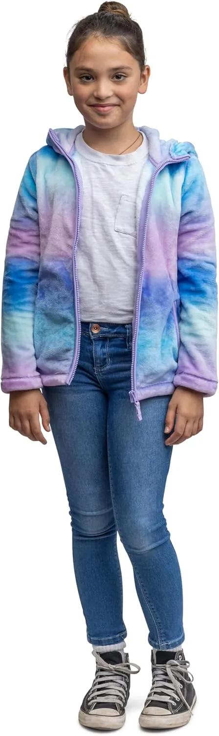 Lands' End Girls Softest Fleece Full Zip Hoodie Sweatshirt (XS-L)