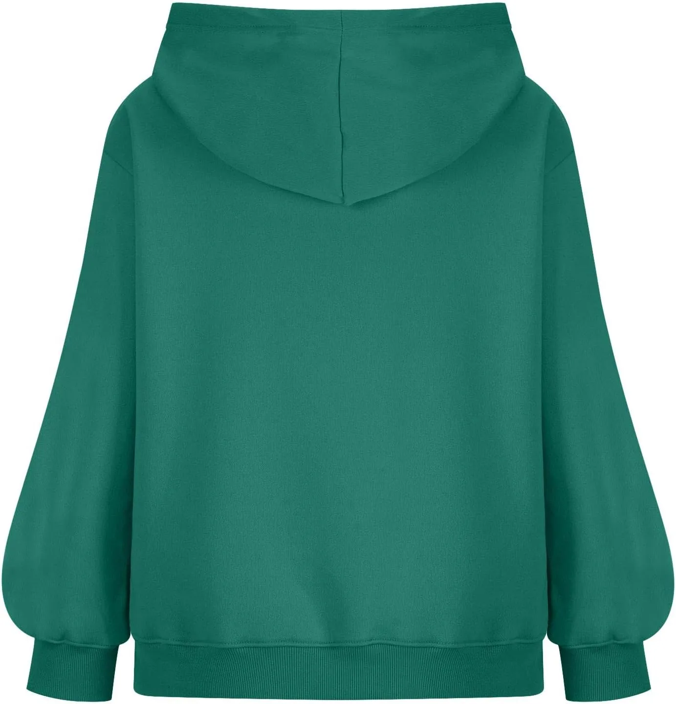 Lantern Sleeve Hoodies for Women Fashion Oversized Plus Size Casual Hoodie Solid Drawstring Sweatshirts with Pocket