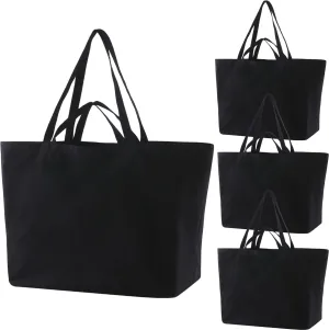 Large Sturdy Canvas Tote Bag -27" X 16" X 8" Extra Big Largest Grocery Shopping Beach Reusable Totes Bags