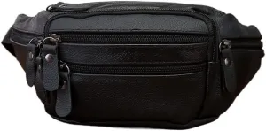 Leather Running Fanny Pack, with Adjustable Strap of Sport Waist Pack for Women Or Men, Running, Traveling, Cycling (Color : B)