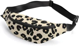 Leopard Print Fanny Pack Crossbody Bag Waist Pack Chest Bag Sling Backpack for Enjoy Sports Workout Traveling Running