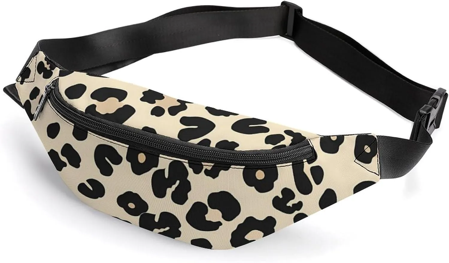 Leopard Print Fanny Pack Crossbody Bag Waist Pack Chest Bag Sling Backpack for Enjoy Sports Workout Traveling Running