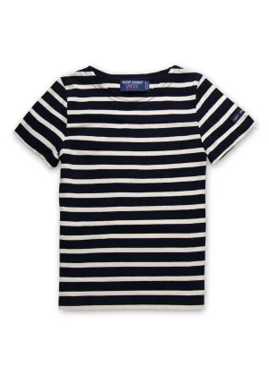 Levant striped t-shirt for kids - in light cotton (MARINE/ECRU)