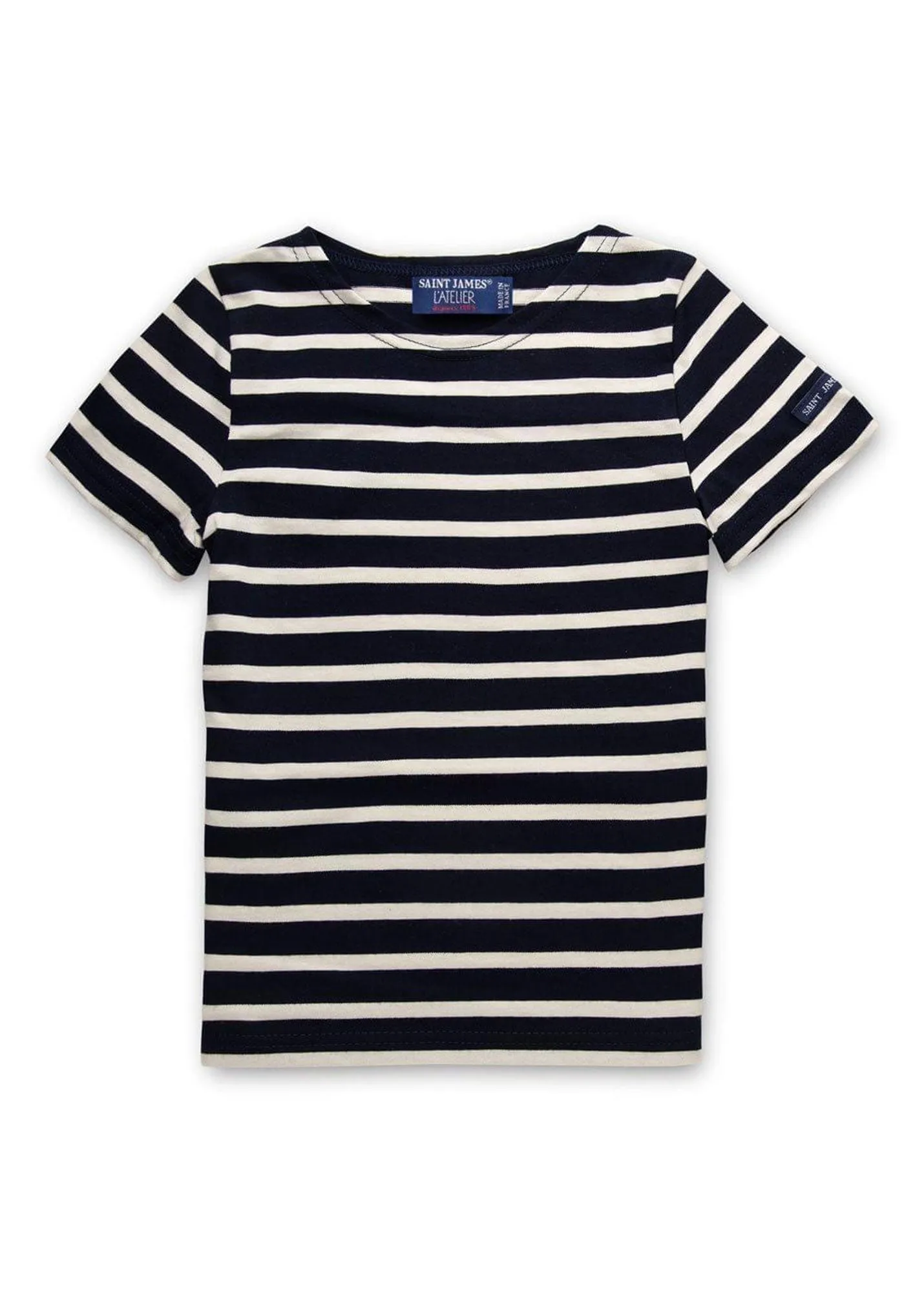 Levant striped t-shirt for kids - in light cotton (MARINE/ECRU)