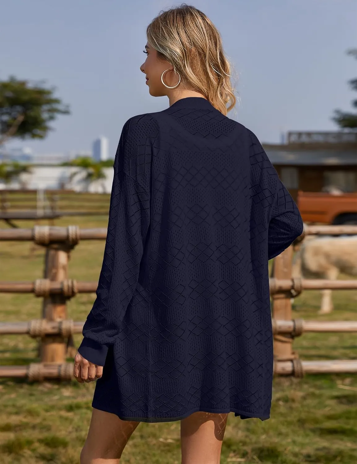 Lightweight Cardigans for Women Open Front Crochet Sweater Kimono Thin Drape Sun Protection Coverups Travel