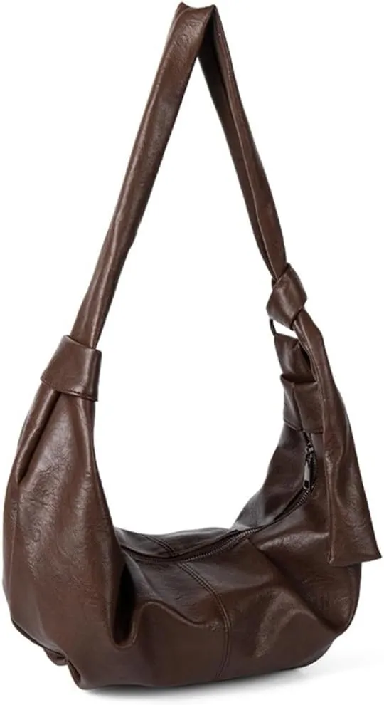Lightweight PU Leather Shoulder Bag Crossbody Purse with Adjustable Strap Satchel Purses For Traveler And Students