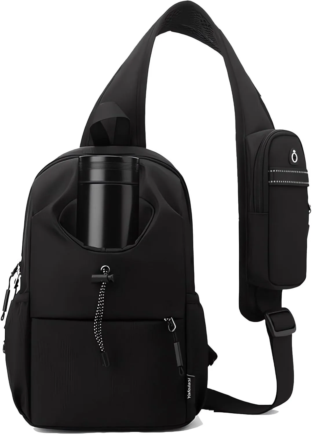 lightweight travel sling bag unisex short trip crossbody bags small hiking backpack chest bag with water bottle holder