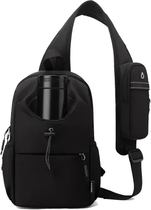 lightweight travel sling bag unisex short trip crossbody bags small hiking backpack chest bag with water bottle holder