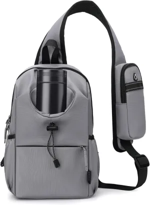 lightweight travel sling bag unisex short trip crossbody bags small hiking backpack chest bag with water bottle holder