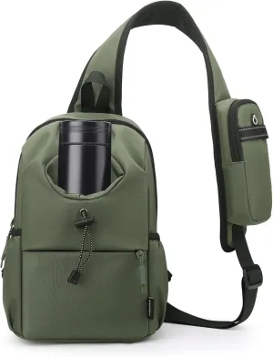 lightweight travel sling bag unisex short trip crossbody bags small hiking backpack chest bag with water bottle holder