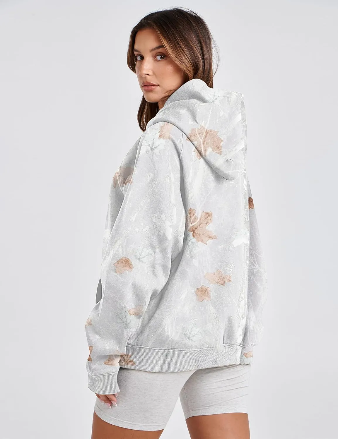Livtany Women's Leopard Cheetah Print Hoodies Oversized Fit Fleece Pullover Top Fashion Long Sleeve Sweatshirt With Pocket