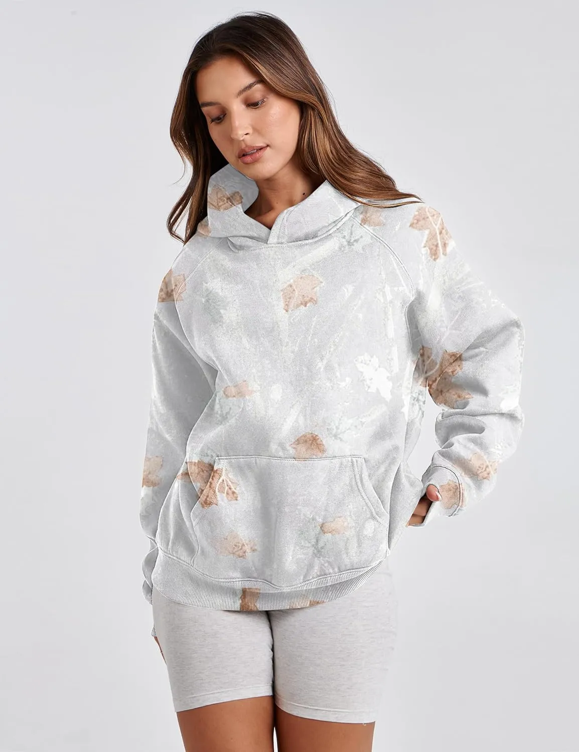 Livtany Women's Leopard Cheetah Print Hoodies Oversized Fit Fleece Pullover Top Fashion Long Sleeve Sweatshirt With Pocket