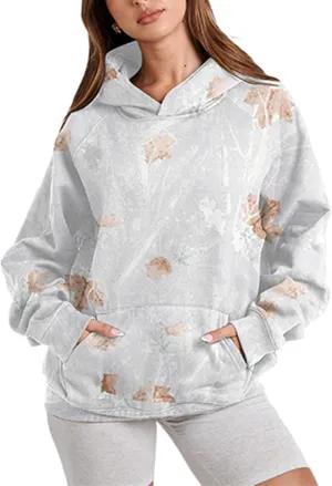 Livtany Women's Leopard Cheetah Print Hoodies Oversized Fit Fleece Pullover Top Fashion Long Sleeve Sweatshirt With Pocket