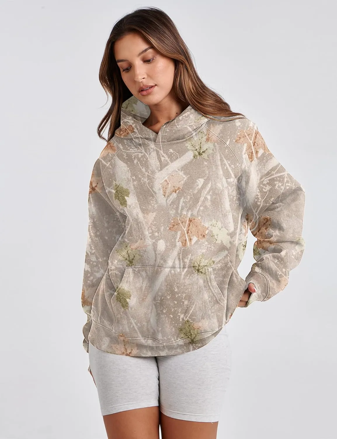 Livtany Women's Leopard Cheetah Print Hoodies Oversized Fit Fleece Pullover Top Fashion Long Sleeve Sweatshirt With Pocket