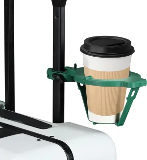 Luggage Cup Holder Perfect for Starbucks Coffee Cups, Fits All 4-Wheeled Suitcases and Made of ABS Material for Easy Cleaning, Great Travel Essentials for Flying and Travel Accessory Gifts - Green