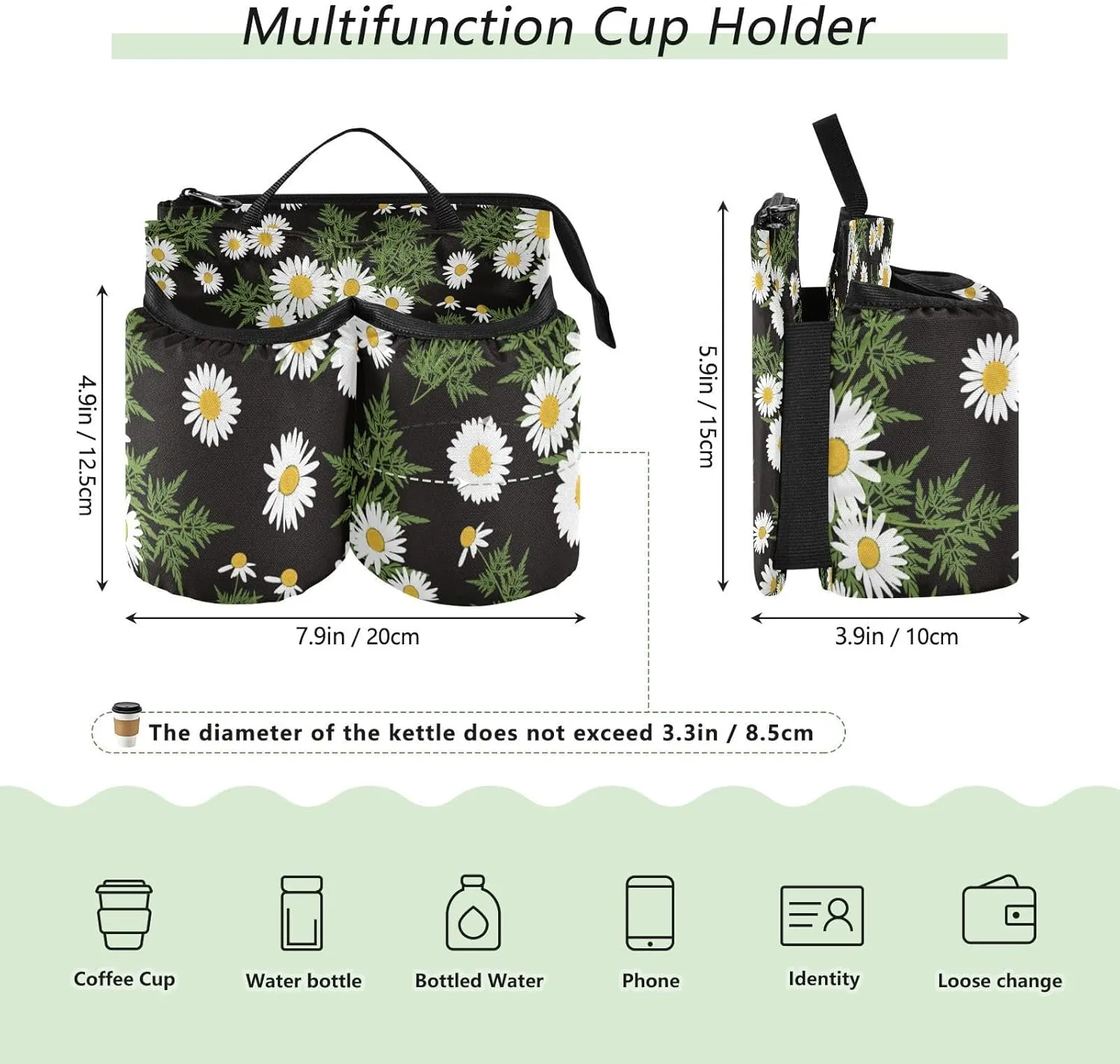 Luggage Cup Holder Travel Portable Free Hand Drink Carrier Suitcase Drinks Beverage Holder Carry-On Bottle Mug Holder Organizer Bag Travelers Accessories