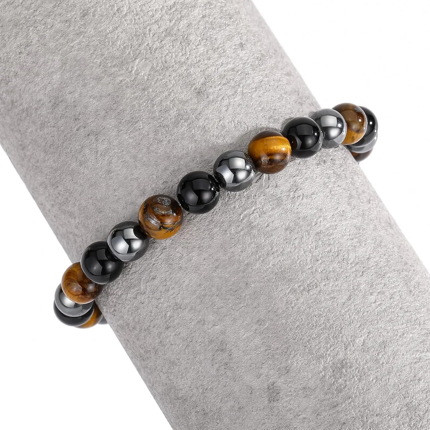 MengPa Mens Beaded Bracelets Couples Matching Bracelet Set Lava Rock Beads for Women Stone Jewelry