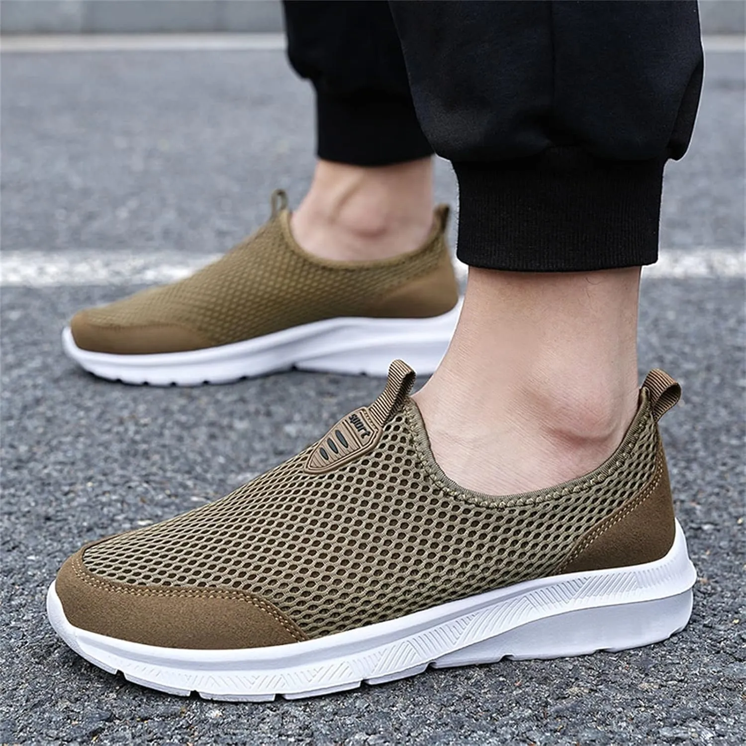 Mens Athletic Shoes Men's Sneakers Tennis Shoe for Men Slip on Shoe for Men Mesh Breathable Sneaker