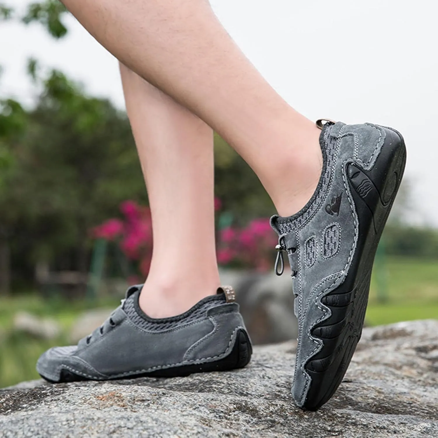 Men's Barefoot Sneakers Lightweight Breathable Slip-On Walking Shoes for Casual Athletic Comfort All Seasons