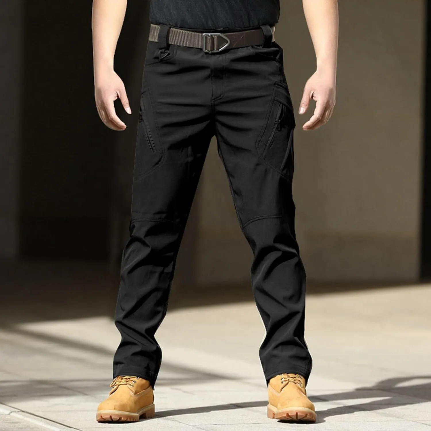 Mens Cargo Pants Tactical Training Jogger Relaxed Fit Sport Pant 2024 Summer Long Trousers with Pockets