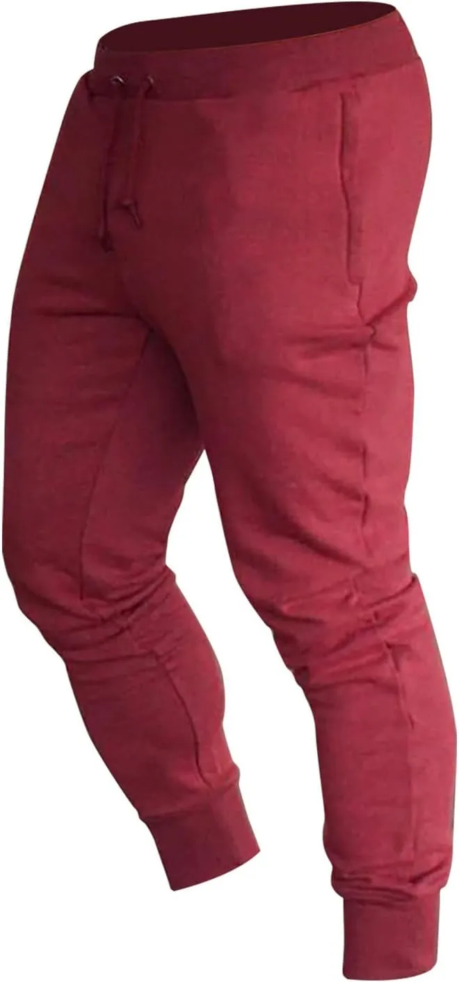 Men's Cargo Sweatpants Workout Trousers Elastic Waist Outdoor Pants Men's Premium Relaxed Fit Straight Leg Cargo Pant